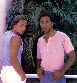 Don Johnson e Philip Michael Thomas  in Miami Vice 1986